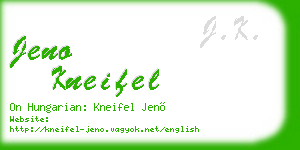 jeno kneifel business card